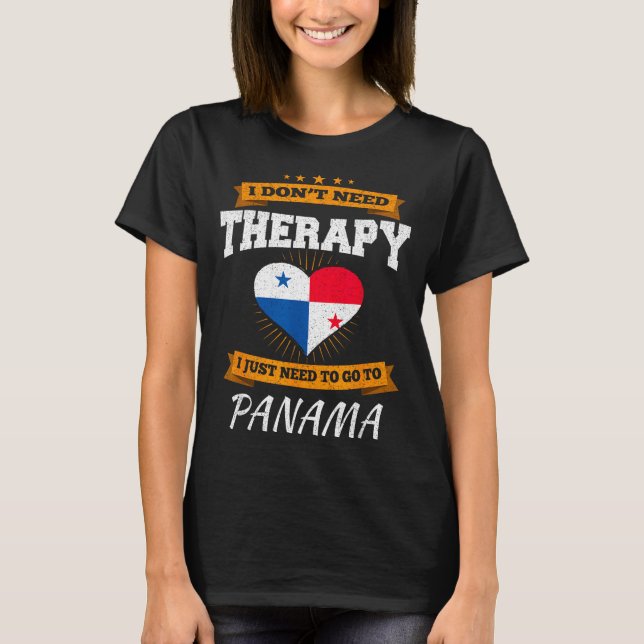 Panamanian Flag I Panama Flag I Vacation Panama  T Shirt (Framsida)