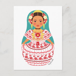 Panamanian Matryoshka Postcard Vykort