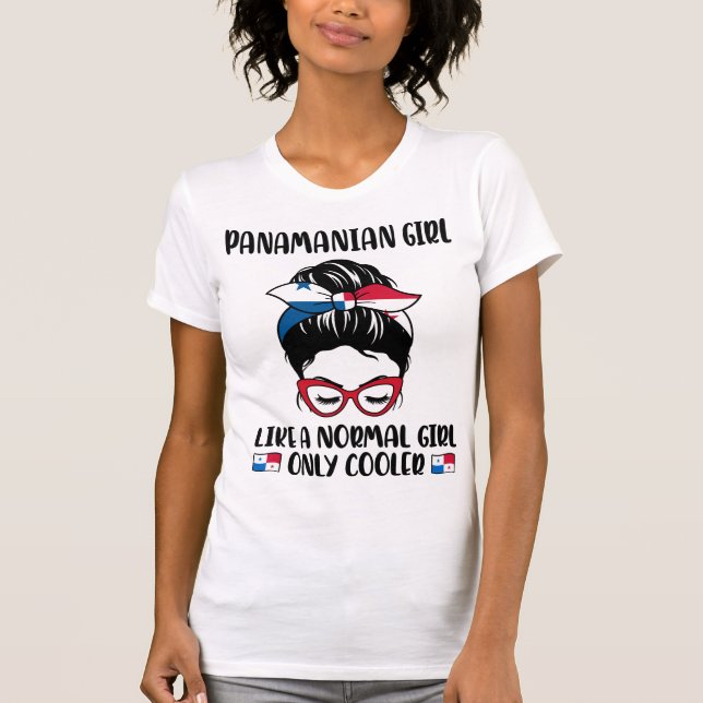 Panamansk flicka som en vanlig flicka, bara en kyl t shirt (Framsida)