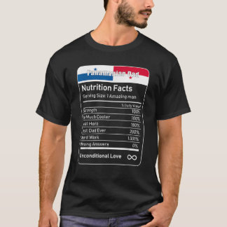 Panamanska Nutrition Facts Pappa T Shirt