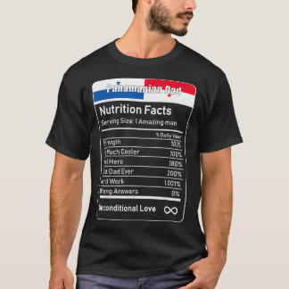 Panamanska Nutrition Facts Pappa T Shirt