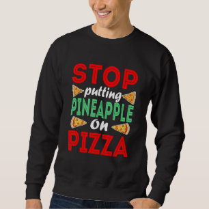 Pananas stoppas på en pizzaanananas. lång ärmad tröja