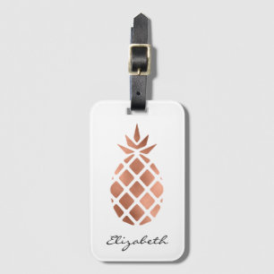 Panas av personlig faux ro guld bagagebricka