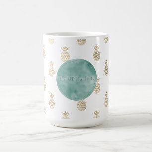 Panas av tropiska Guld Kaffemugg