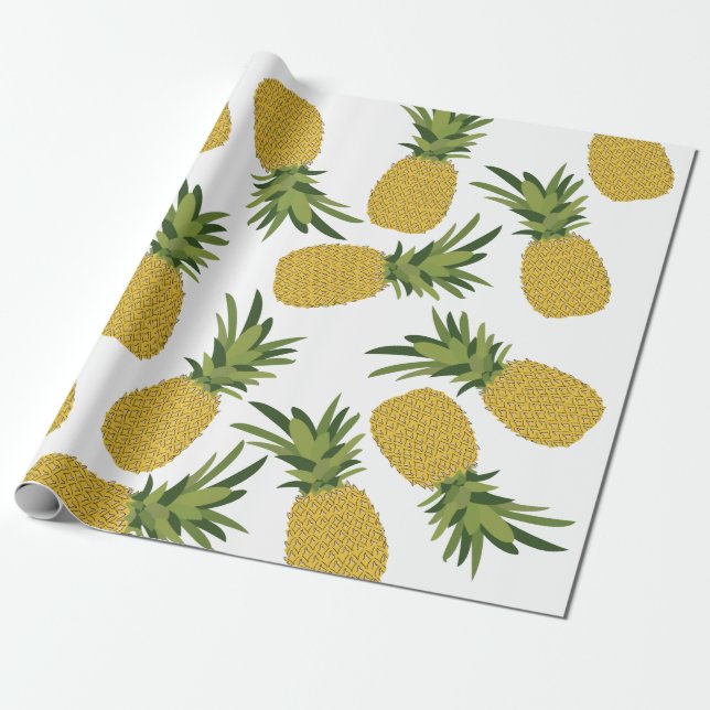 Panas Tropical Fruit Mönster Presentpapper (Utrullad)