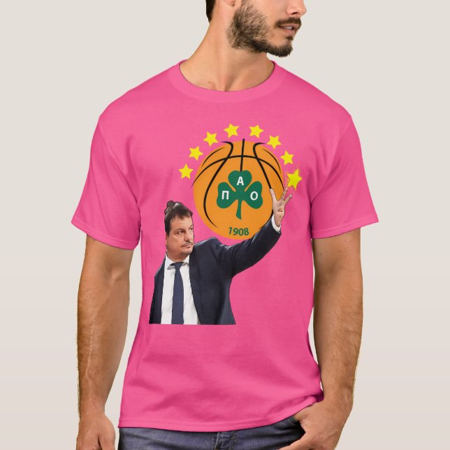 Panathinaikos 8 stjärnor - med guide Ergin Ataman T Shirt (Framsida)