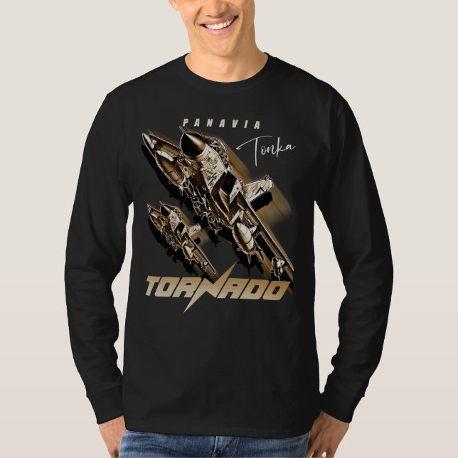 Panavia-Tornadot Luft-styrkans stridsjetplan T Shirt (Framsida)