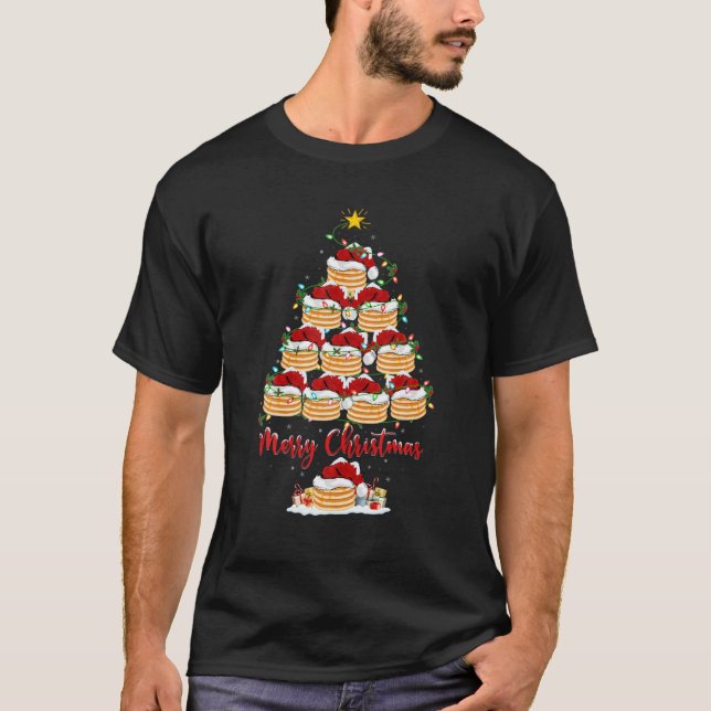 Pancake Älskare Julafton Matching Santa Pancake Ch T Shirt (Framsida)