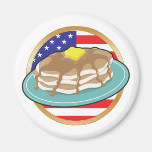 Pancake American Flagga Magnet