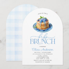 Pancake Baby Brunch Blueberry Baby Shower Inbjudningar