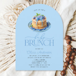 Pancake Baby Brunch Blueberry Baby Shower Inbjudningar