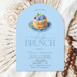 Pancake Baby Brunch Blueberry Baby Shower Inbjudningar