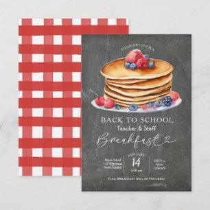 Pancake Back to school Breakfast-inbjudan Inbjudningar
