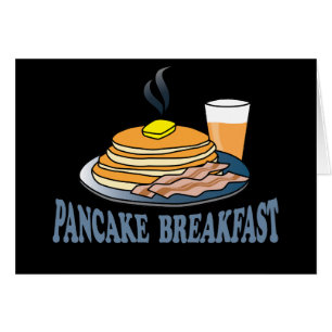 Pancake Bacon Juice Fundraiser Hälsningskort