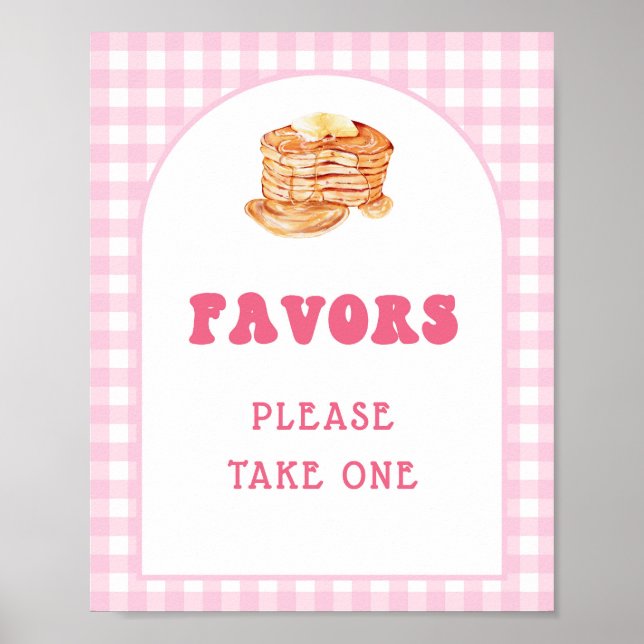 Pancake Breakfast 1:a födelsedag - favoritsignatur Poster (Framsidan)