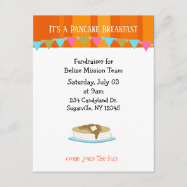 Pancake Breakfast Fundraiser-inbjudan Inbjudningar