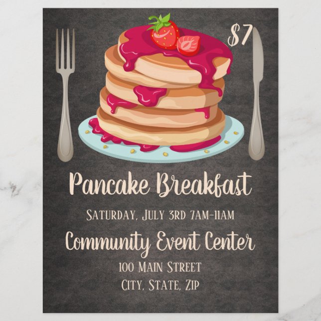 Pancake Breakfast Promotional Flyer (Framsidan)