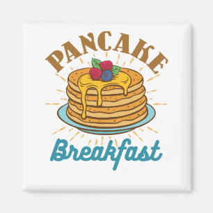 Pancake Breakfast Vintage Pancakes Älskare Magnet