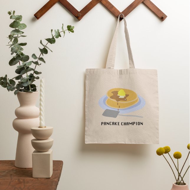 Pancake Champion Tote Bag Tygkasse (Skapare uppladdad)