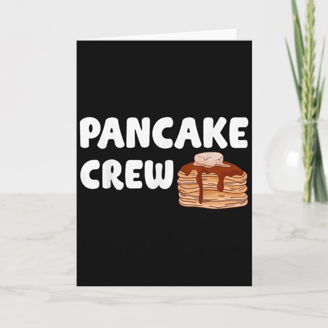 Pancake Crew Funny Pancake Lover Pancake Christmas Kort (Framsida)