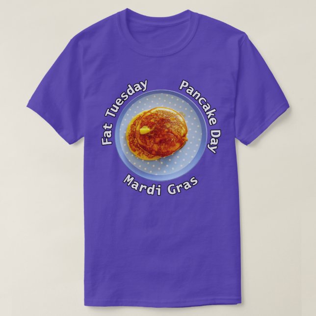 Pancake Day Tjock Tisdag Food Typography T Shirt (Design framsida)