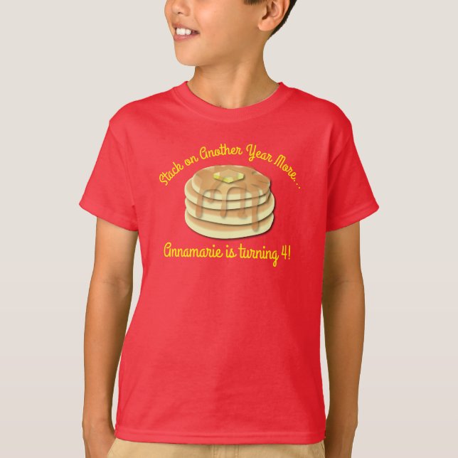 Pancake Födelsedagsfest T Shirt (Framsida)
