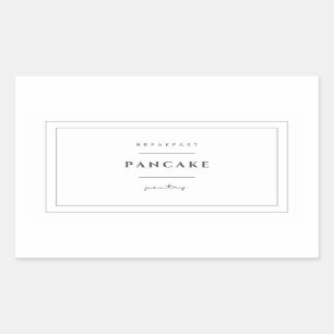 Pancake Food Label Stickers Rektangulärt Klistermärke