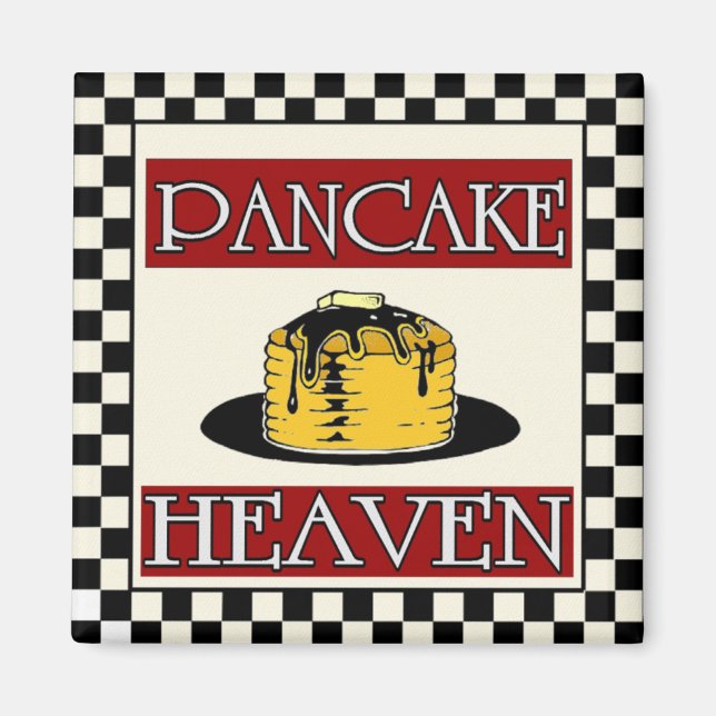 Pancake Heaven Sign Vintage Magnet (Framsidan)