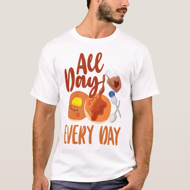 Pancake hela dagen t shirt (Framsida)