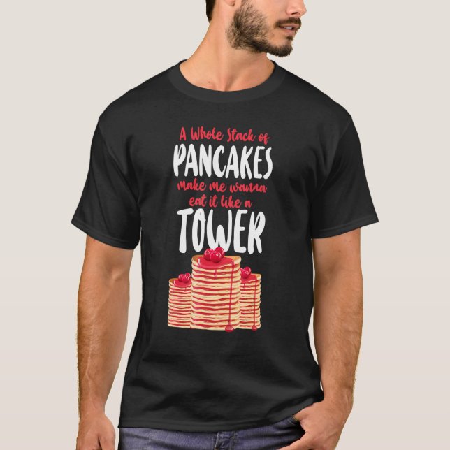 Pancake  Kids A Whole Stack Of Pancakes Make Me Wa T Shirt (Framsida)