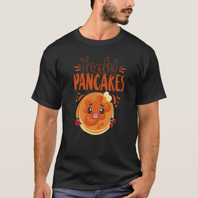 Pancake  Kids Yeah Pancakes T Shirt (Framsida)