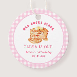 Pancake Kort Stack Girl 1st Birthday Party Gåvor Etiketter