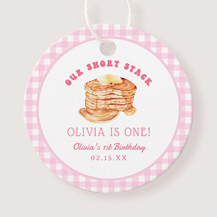 Pancake Kort Stack Girl 1st Birthday Party Gåvor Etiketter