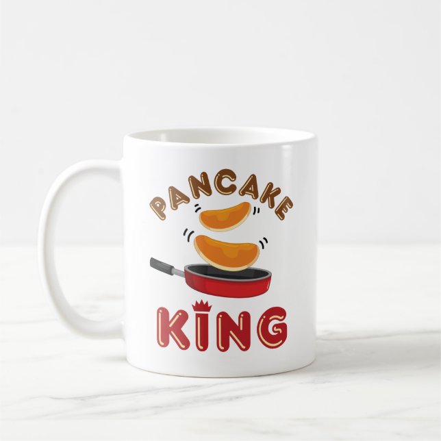Pancake Kung lördag morgon Pancakes Kaffemugg (Vänster)