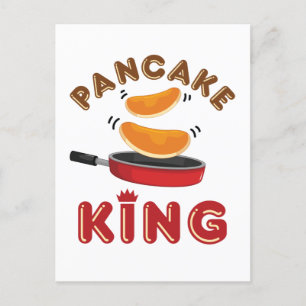 Pancake Kung lördag morgon Pancakes Vykort
