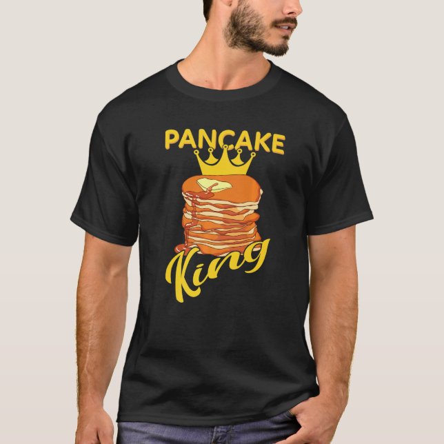 Pancake Kung Pancaces Älskare Pancakes Maker Syrup T Shirt (Framsida)