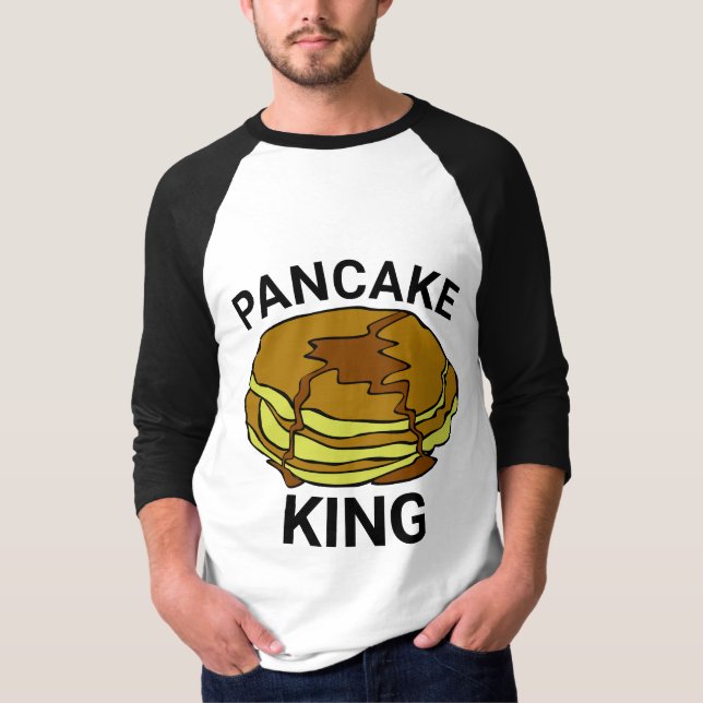 PANCAKE KUNG PANCAKE ÄLSKARE T-SHIRTS (Framsida)