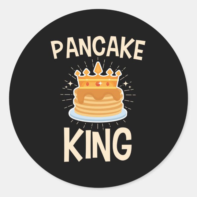 Pancake Kung Runt Klistermärke (Framsida)