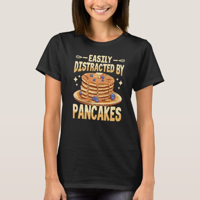 Pancake Maker och Flapjack-frukost för panorering T Shirt (Framsida)