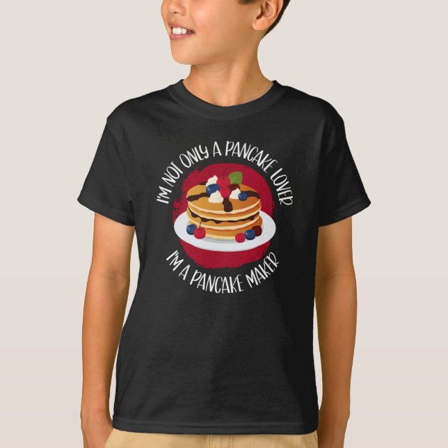 Pancake Maker Pancakes T Shirt (Framsida)