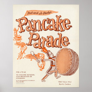 Pancake Parad Menu Poster