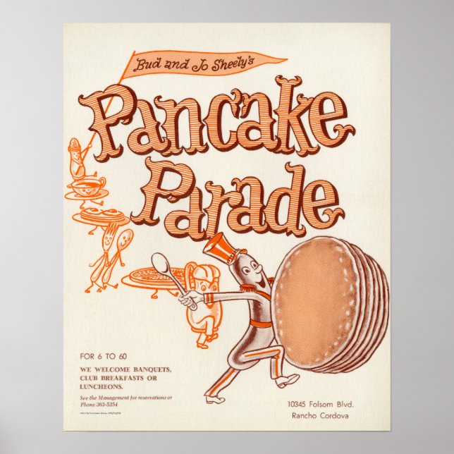 Pancake Parad Menu Poster (Framsidan)