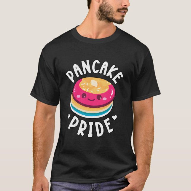 Pancake Pride Lgbtq Pan Panual Awareness T Shirt (Framsida)