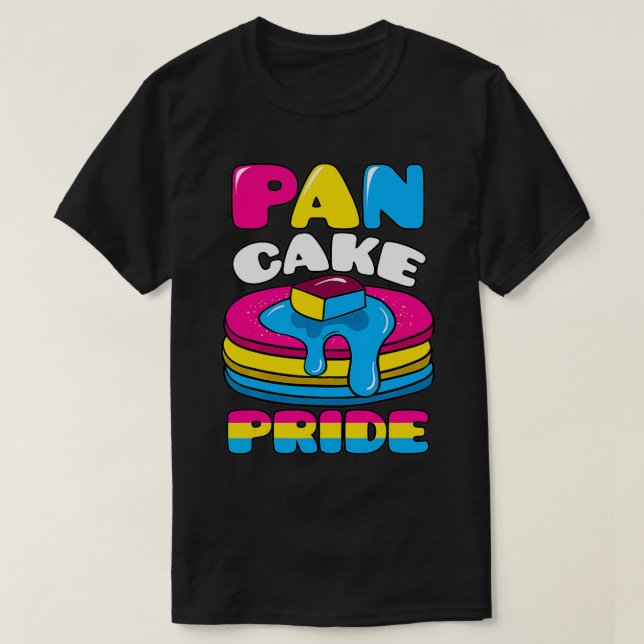 Pancake Pride Panseual Rainbow Flagga Flapjack Hom T Shirt (Design framsida)