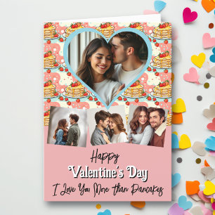 Pancake Pun Theter Valentindagen Kort