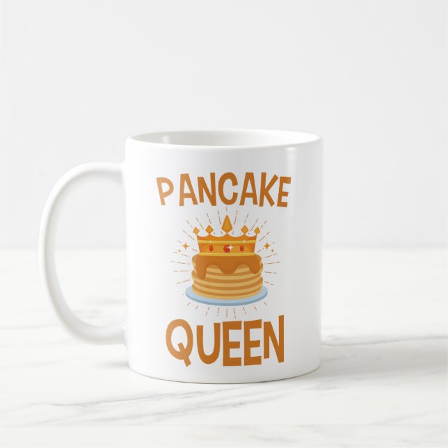 Pancake Queen Women lördag morgon Pancakes Kaffemugg (Vänster)
