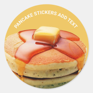 Pancake Round Sticker Lakan Runt Klistermärke