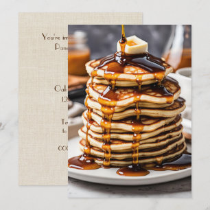 Pancake Stack med droppspruta Inbjudningar