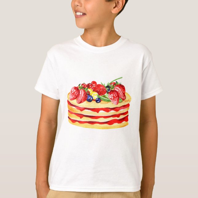 Pancake Strawberry T Shirt (Framsida)