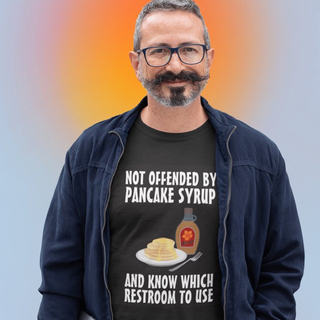 PANCAKE SYRUP & RESTROOM KONSERVATIV MANAR SHIRTS LÅNG ÄRMAD TRÖJA (Skapare uppladdad)